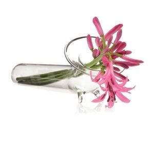 CLEAR LOW BUD VASE   BRAND NEW!!